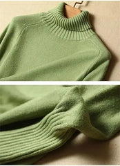 Women Turtleneck Knitted Sweaters Long Sleeve Roll-neck Pullover Plain Jumper Ladies Autumn Winter Layered Basic Outfit voguable