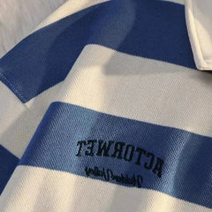 T Polo Shirts For Men Black Tops Oversize Male Clothes Big Size Embroidery Stripe Luxury Casual Full Sleeve High Brand Aesthetic voguable