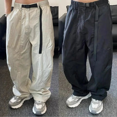 American Retro Mountain Outdoor Quick-drying Pants Men's Function Thin Cool Solid Color Cityboy Loose Casual Trousers Aesthetic voguable