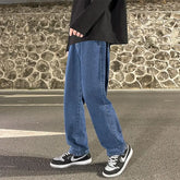 Spring Autumn New Fashion Solid Color Button Thin Men's Clothing Trend Korean Temperament Simplicity Youth Loose Straight Pants voguable