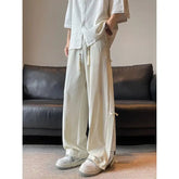 Voguable Men's Lightweight Cooling Straight-Leg Casual Pants Draped Trousers Breathable Stylish Bottom for Summer M-8XL voguable