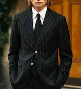 Voguable Bussiness Men's Suit 2 Pieces Blazer Pants Bow Collar Single Breasted Buckle Formal Work Wear Wedding voguable