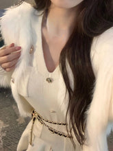 Voguable Casual Autumn White Knitted Sweater Mini Dress Women Black Elegant Lady Dresses Fashion Party Pure Color One Piece Dress voguable