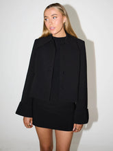 Mozision Autumn Winter Skirt Two Piece Sets Women Outfits Lapel Single-btrasted Long Sleeve Coat And Mini Skirt Matching Sets voguable