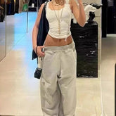 Voguable Deeptown Baggy Women Gray Sweatpants Oversized Korean Fashion Jogger Basic Pants Men Hip Hop Streetwear Casual Harajuku Trousers voguable