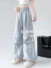 Dopamine Women Summer Pants Fashion Striped Bow Loose Multicolor Cargo Pants Casual Bf Ladies Trousers New voguable