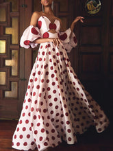 Voguable Cut Out Long Dress Women A Line Polka Dots Halter Dress White Women Dress Party Dress Summer Beach Female voguable