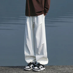 Mens Casual Sweatpants Loose Fit Straight Leg Elastic Hem Adjustable Stretchable Joggers Trousers Outdoor Lounge Comfort Pants voguable