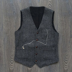 Casual Formal Business Vest for Men Single Breasted Slim Fit Vintage Waistcoat Casual Gilet voguable