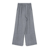 Voguable Autumn New Streetwear Sexy Backless Irregular Long-sleeved T-shirt Women + Loose Casual Wide-leg Pants Two-piece Suit voguable