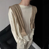 Autumn Laid-back Style Draping Men's T-shirt Luxury Korean Popular O Neck Long Sleeve Tees Leisure Loose Lightweight Basic Shirt voguable