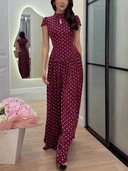 Voguable Fashion Printing Polka Dot Long Dress Women Sleeveless High-Waist Patchwork Slim Party Dress Female Spring Maxi Dress voguable