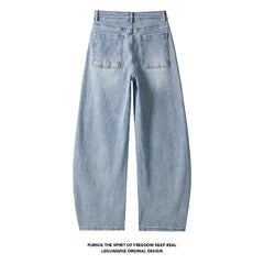 Mens Loose Fit Baggy Jeans Patchwork Washed Denim Streetwear Hip Hop Urban Style New Arrival Wholesale Discount Vintage Casual voguable