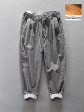 Voguable Autumn Winter New Men Vintage Corduroy Keep Flex Pants Loose Wide-legged Cotton Casual Soft Comfortable Trousers voguable