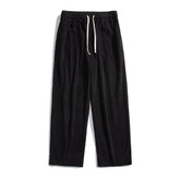 Men's Casual Pants Loose Straight Corduroy Pants Elastic Waist Sweatpants Fashion Streetwear Spring Men Sports Jogger Trousers voguable