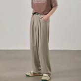 Summer Slim Suit Pants Men Fashion Social Mens Formal Dress Pants Korean Loose Straight Casual Pants Mens Office Formal Trousers voguable