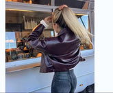 2024 New Leaher Jackets Women's Jaqueta Feminina Streetwear ins Outwear Casaco Feminino Vermelho Couro Coat Black Giacca Pelle voguable