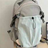 Outdoor Sports Contrast Color Drawstring Schoolbags Men Y2k Casual Travel Backpack High-capacity Backpacks for Women Students voguable