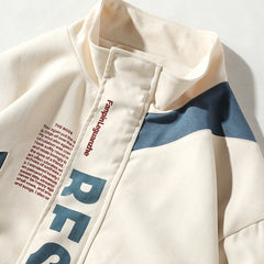 Voguable Men Bomber Jacket And Coats Letter Printed Outerwear Streetwear 2024 Fashion Plus Size Loose Windbreaker Coat Male Clothing 5XL voguable