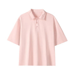 Men Cotton Polo Shirt Summer Breathable Soft Fabric Solid Collared T Shirt Casual Office Wear Classic Design Comfort Fit voguable