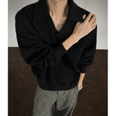 Long sleeve t Shirt men 2025 Arrival Men Polo Shirt Solid Color Casual Relaxed Fit Collar Tops Autumn Fall Fashion Mens Clothing voguable