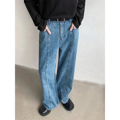 Baggy Blue Jeans Men Oversized Retro Straight Jeans Men Streetwear Korean Loose Wide Leg Jeans Mens Denim Trousers M-2XL voguable