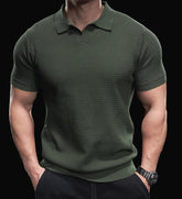 Voguable Slim Fit ort Sve irt Knitted Ice Silk Texture Cotton Youth Faion Summer Breathable Comfortable Mens T-irt voguable