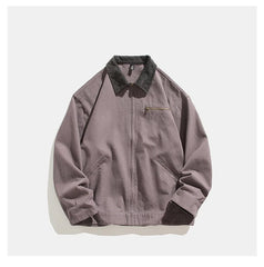 Voguable Harajuku Jacket Men Spring 2024 New Hip hop Coat Streetwear Zipper Casual Retro Lapel Jackets Man voguable