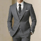 Voguable New Luxury Elegant Men's Suits 3 Piece Set Fashion Korean Casual Slim Fit Social Groom Wedding Tuxedo voguable