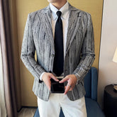 Voguable Men's British Style Fashionable Luxury Suit Jacket High-quality Plaid Slim Fit Business Social Blazer Wedding Dress Party Jacket voguable