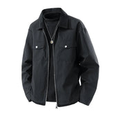 Simple and Premium Jackets Men's Lapel Jacket Men's Korean Version Solid Color Loose Casual Versatile Commuting Men's Jacket voguable