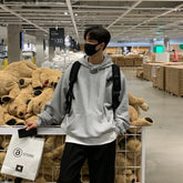 Voguable Autumn Pocket Hoodies Men Oversized Fashion Hooded Sweatshirt Men Streetwear Korean Loose Pullover Hoodies Men Hoody M-2XL voguable