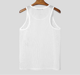 Summer Male Vests Fashion Transparent Men Tank Tops Sleeveless See-through Tops Tee Sexy Tops Streetwear Oversize S-3XL voguable
