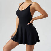 Voguable Women's Sling Yoga Skirt: 2-in-1 Tennis Fitness Dress voguable