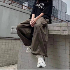 Voguable Vintage Baggy Cargo Pants Men Parachute Wide Leg Trousers Male Oversize Retro Loose Casual Japanese Streetwear Hip Hop voguable