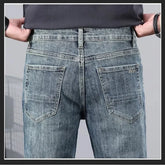 Spring Autumn New Fashion Middle-waisted Jeans Men's Clothing Solid Color Buttons Trend Simplicity Korean Casual Straight Pants voguable