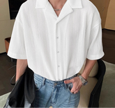 Summer Men Shirt Striped Lapel Short Sleeve Men Clothing Streetwear 2025 Korean Style Loose Fashion Casual Male Shirts INCERUN voguable