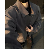Autumn Short Jacket Men Fashion Casual Shoulder Padded Jackets Men Streetwear Korean Loose Bomber Jacket Mens Clothes M-3XL voguable