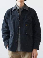 Vintage Army Green Cargo Denim Jacket Men Women Spring Autumn Clothing Harajuku Coat Korean Fashion Military Casual Workwear voguable