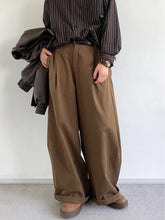 Voguable Vintage Brown Baggy Cargo Pants Men Koraen Harajuku Suit Pants Office Casual Trousers Male Wide leg Work New voguable