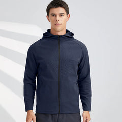 M en's Jackets New Arrival Autumn Full Zipper Men's Long Sleeve Hoodie Breathable Elastic Jackets Comfortable Outdoor Sports Top voguable