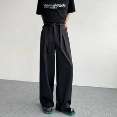 Voguable Oversized Black Suit Pants Men Fashion Social Men Dress Pants Korean Loose Straight Wide Leg Pants Men Office Formal Trousers voguable