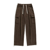 Voguable Corduroy Cargo Pants Men Japanese Streetwear Black Cargo Trousers Male Hip Hop Harajuku Brown Loose Vintage Korean voguable