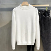 Solid-color Half Turtleneck Bottoming Sweater Men Long Sleeve Korean Fashion Autumn and Winter Casual All-match Pullover Men voguable