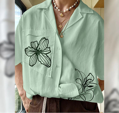 Men Shirt Floral Printing Lapel Short Sleeve Casual Men Clothing Summer Oversize INCERUN Vacation Fashion Shirts Streetwear voguable