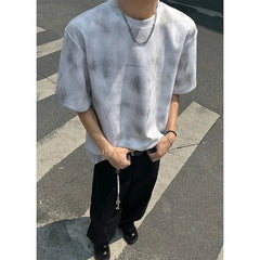Men Loose Fit Tie Dye Short Sleeve Round Neck T-Shirt Summer Fashion Casual Streetwear Soft Breathable Oversized Tee Comfy Y2K voguable