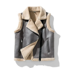 Warm Vest Male Jacket High Quality Male Sleeveless Waistcoat Winter New Lamb Wool Coat Men Fashion Casual Thicken Gilets voguable