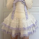 Voguable Y2K Japanese Kawaii Aesthetic Skirt Women Cute Sweet Flared Mini Skirt Harajuku Casual Street Fashion Daily Wear Short Female voguable