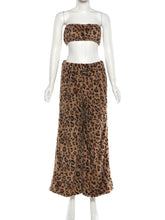 Voguable Furry Leopard Print 2-Piece Set Women Punk Style Hottie Sleeveless Crop Vest+Wide Pants Trend Matching Street Suits voguable