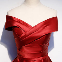 Voguable Red Wedding Dress New Summer One Shoulder Slimming Elegant Long Princess Skirt Style for Wedding Banquet Ceremony voguable